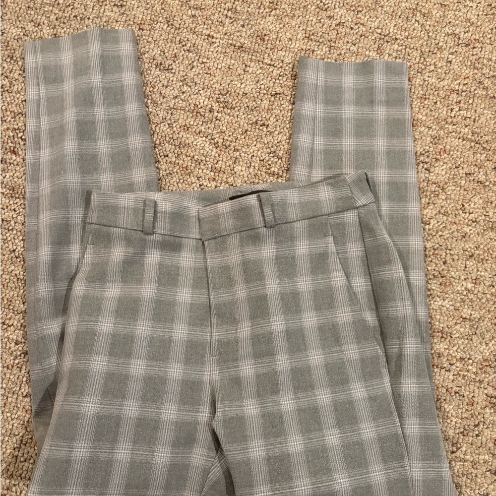 Banana Republic Gray Plaid Dress Pants
